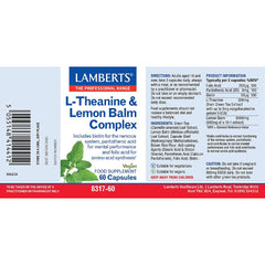 Theanine & Lemonbalm Complex, 60 Capsules