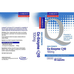 Co-Enzyme Q10 100mg, 60 Capsules