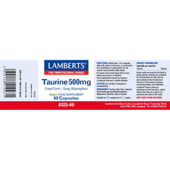 Taurine 500mg, 60 Capsules