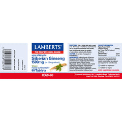 Siberian Ginseng 1500mg, 60 Tablets