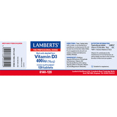 Vitamin D 400iu (10mcg), 120 Tablets
