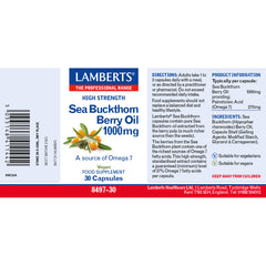 Sea Buckthorn 1000mg, 30 Capsules