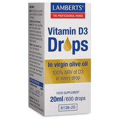 Vitamin D3 Drops, 20ml Liquid