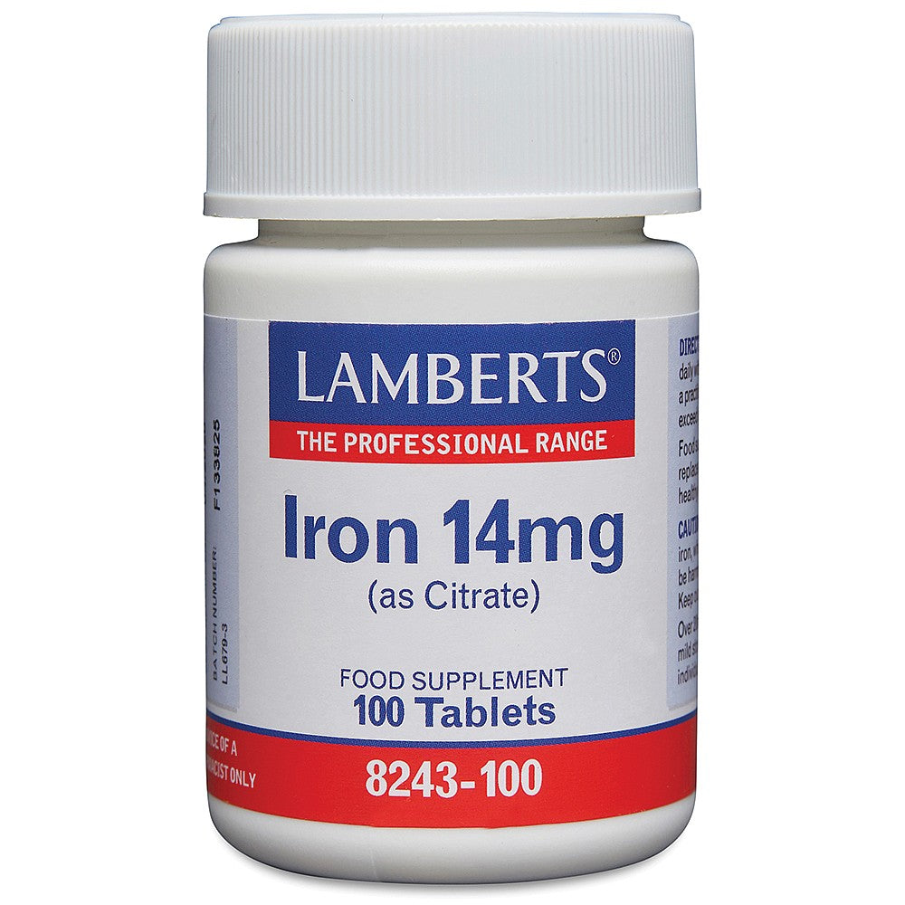 Iron 14mg (as Citrate), 100 Tablets