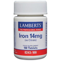 Iron 14mg (as Citrate), 100 Tablets