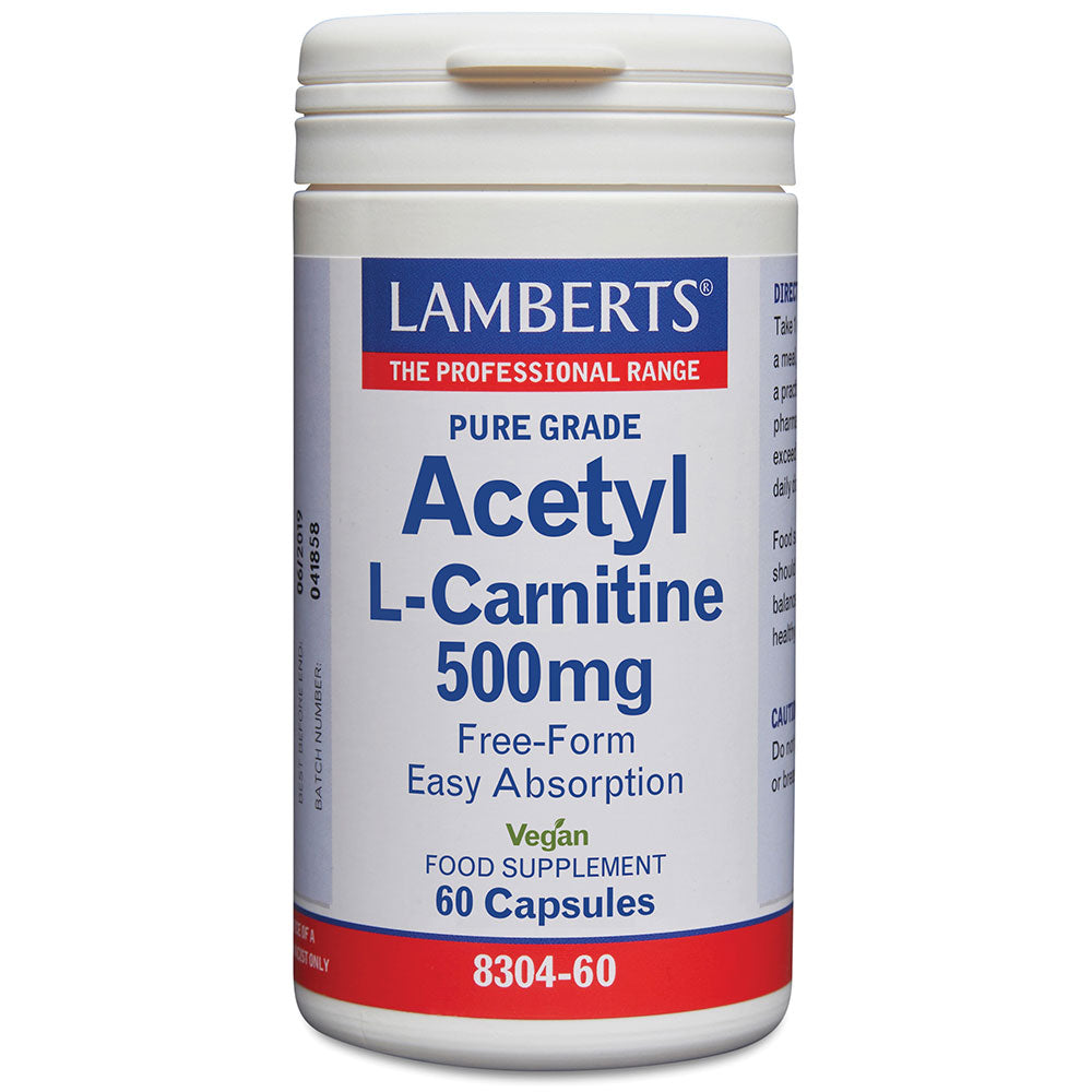 Acetyl L Carnitine  500mg, 60 Capsules