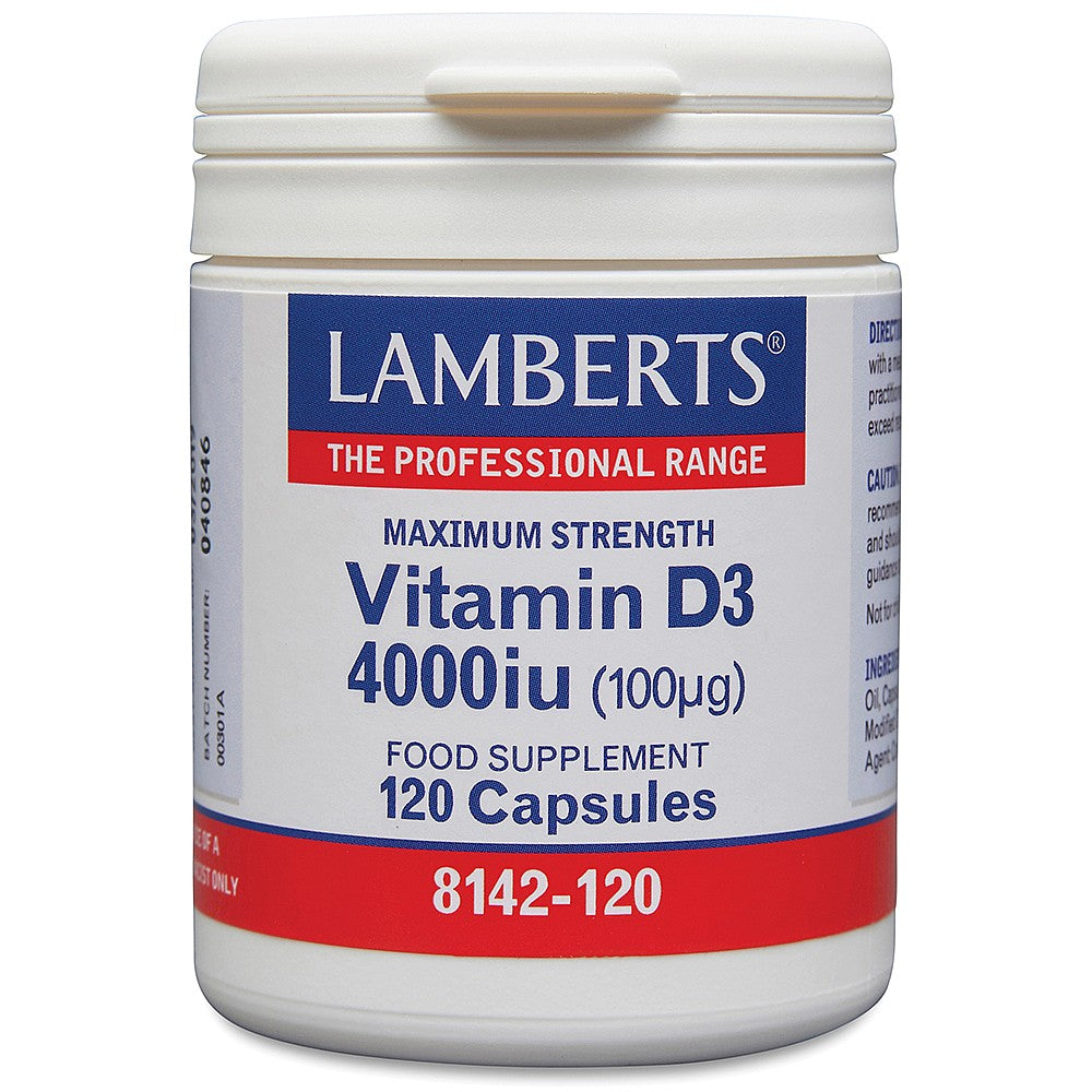 Vitamin D3 4000 iu (100ug), 120 Capsules