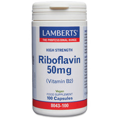 Riboflavin 50mg (Vitamin B2), 100 Capsules
