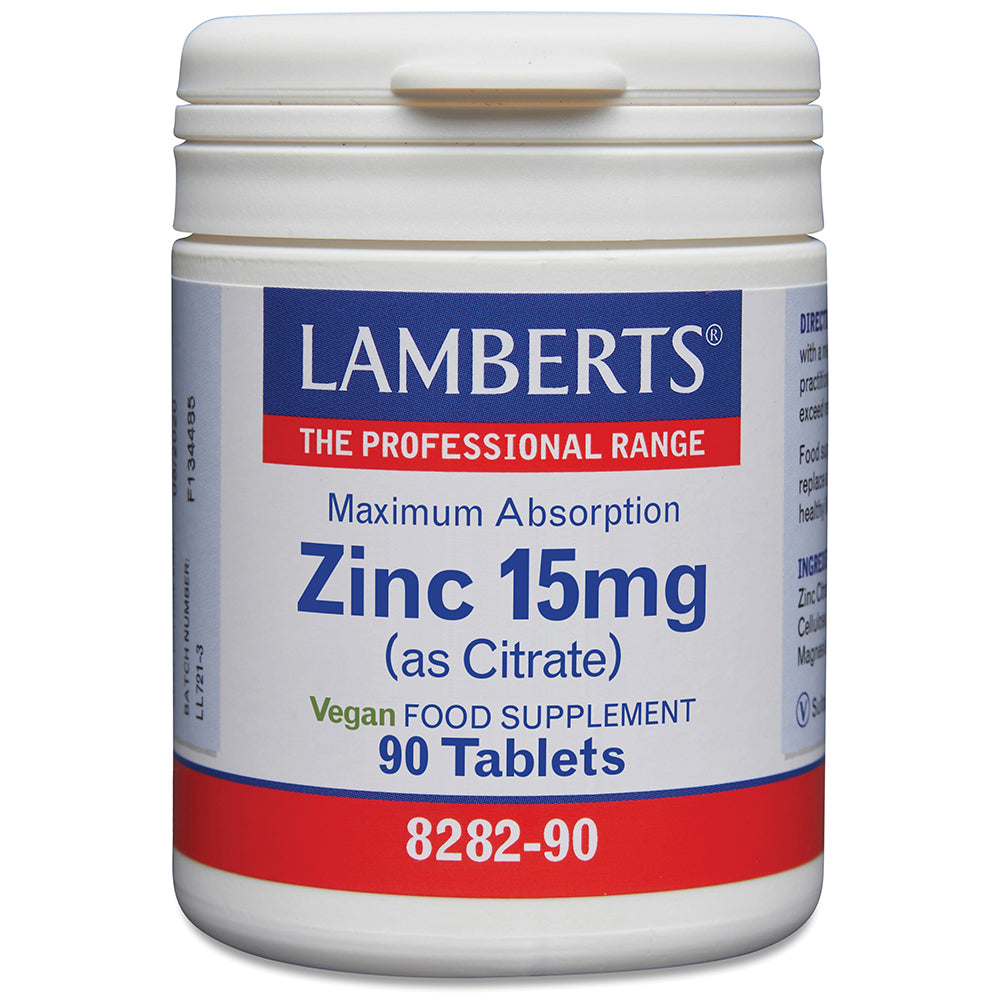 Zinc 15mg (as Citrate), 90 Tablets