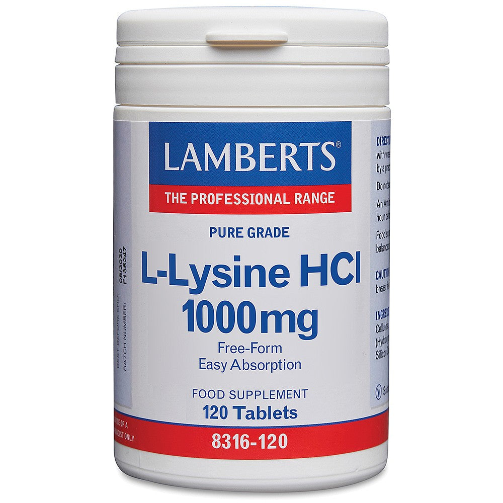 L-Lysine HCI 1000mg, 120 Tablets