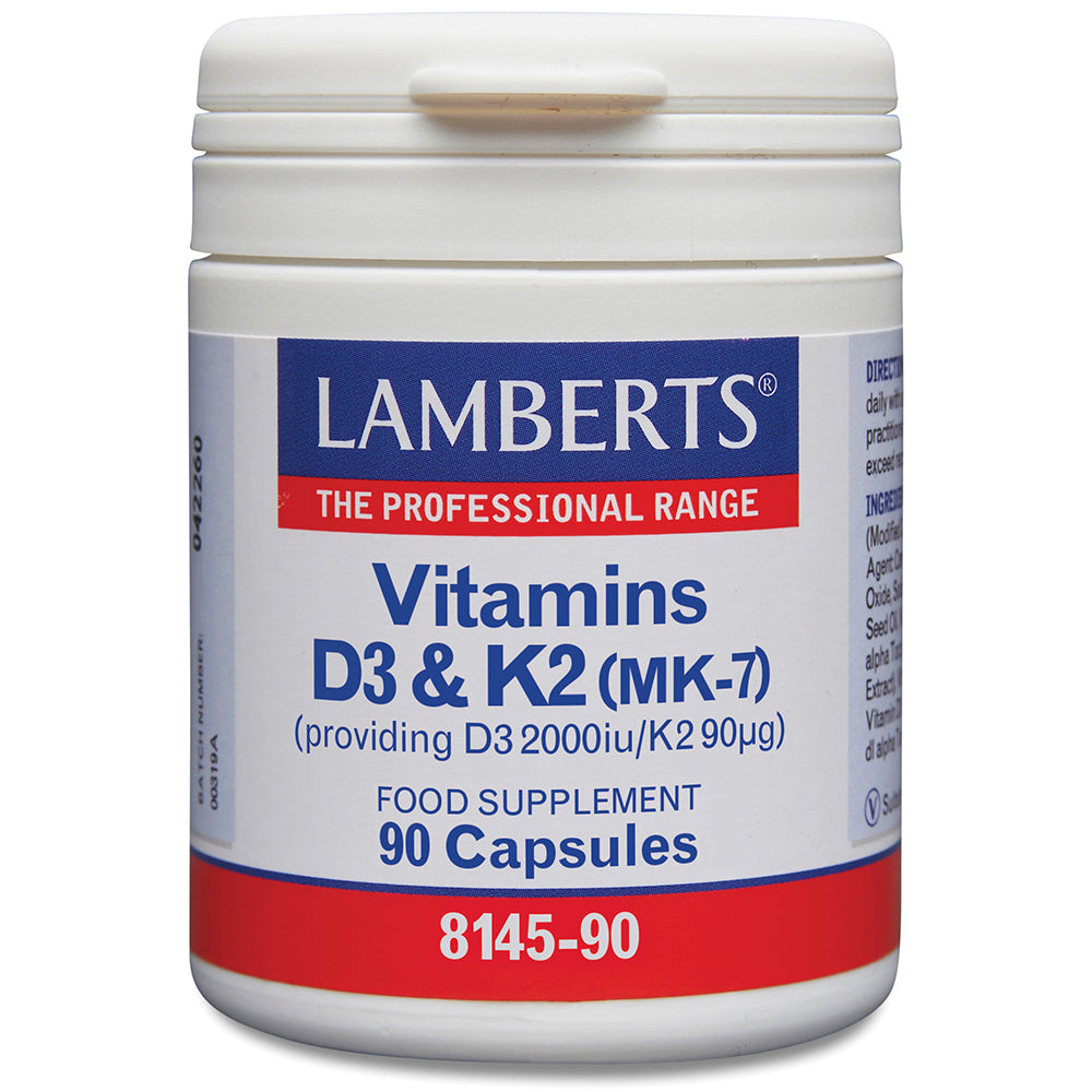 Vitamin D3 2000iu and K2, 90 Capsules