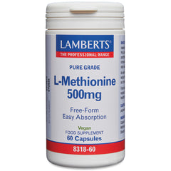 L-Methionine 500mg, 60 Capsules