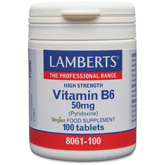 Vitamin B6 50mg, 100 Tablets