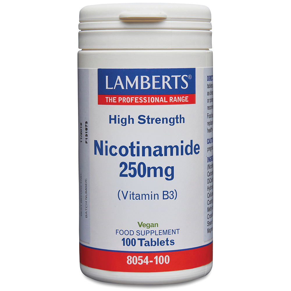Nicotinamide 250mg (Vitamin B3), 100 Tablets