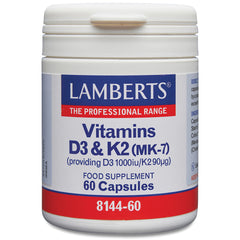 Vitamin D3 1000iu and K2, 60 Capsules